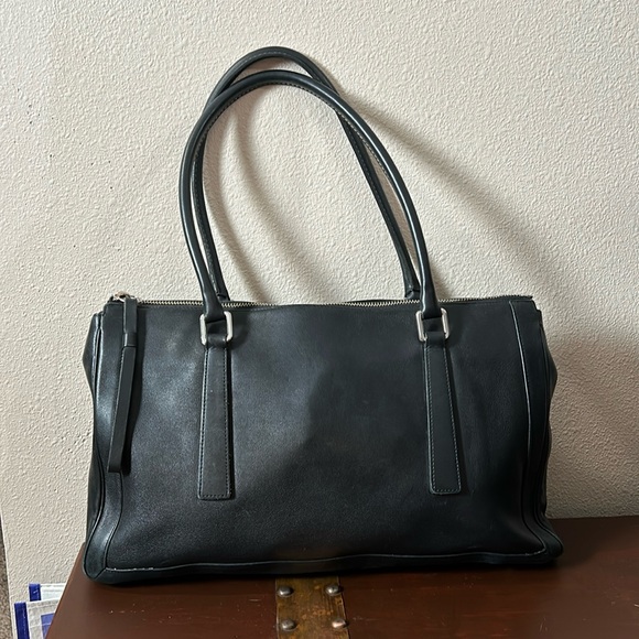 Vintage Coach Black Leather Bonnie Legacy Zip Large Shoulder Bag Y2K - Picture 5 of 14